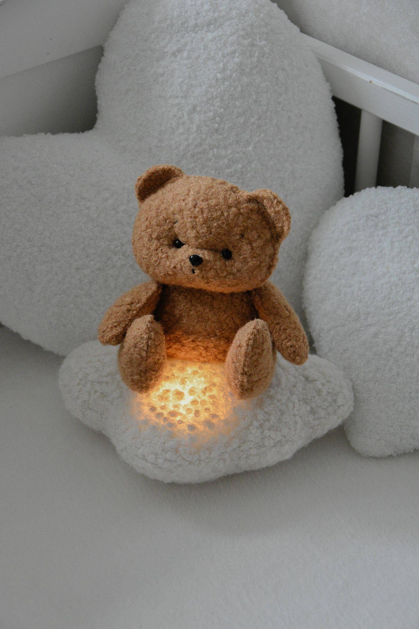 Teddy Bear Nursery Night Light | Bouclé Cloud Light