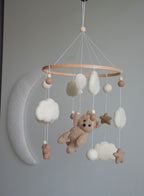 Teddy bear baby mobile