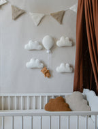Teddy Bear Hanging from Balloon Wall Decor set