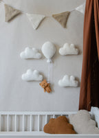 Teddy Bear Hanging from Balloon Wall Decor set