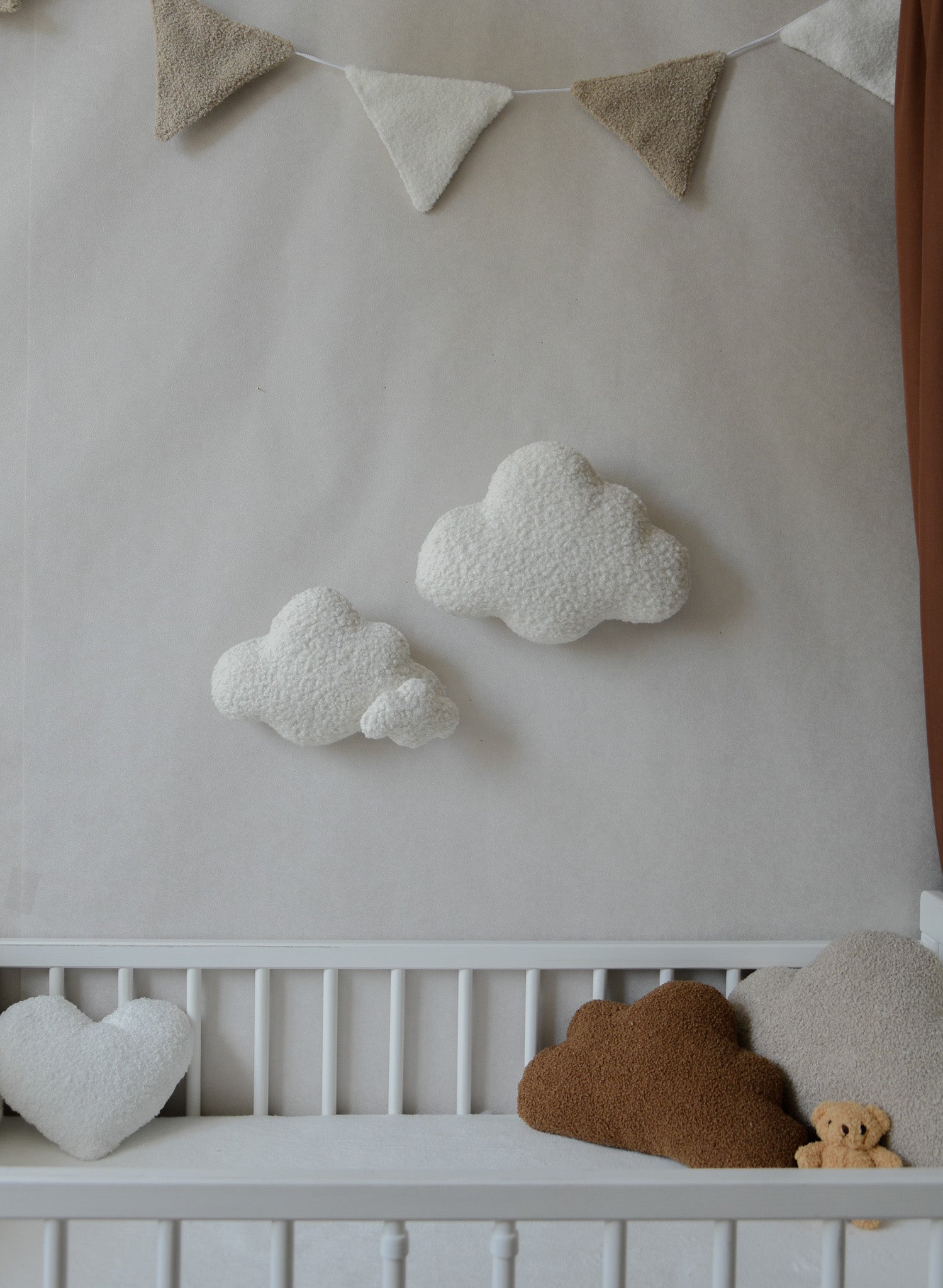 Bouclé Cloud Wall Decor set