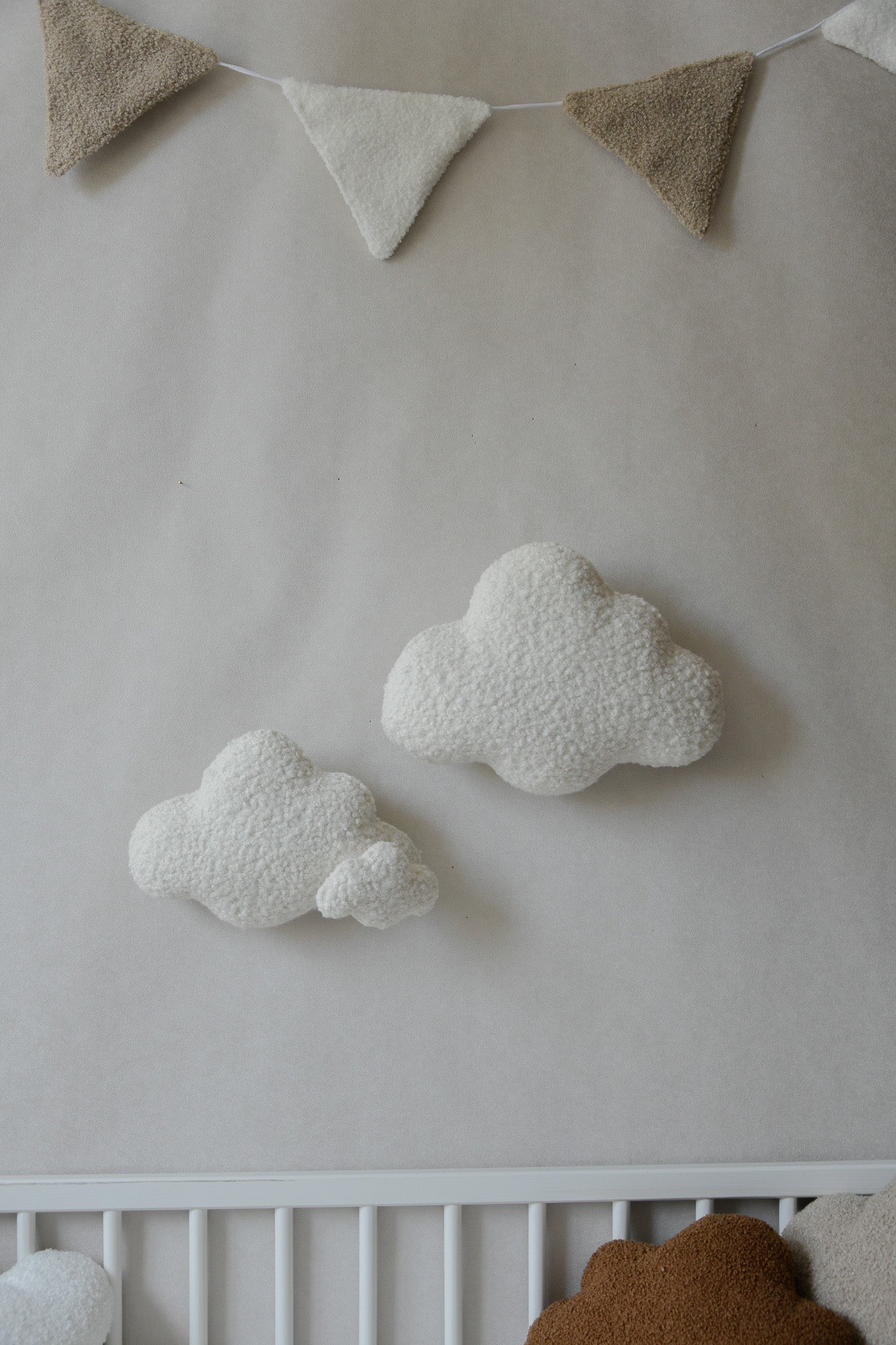 Bouclé Cloud Wall Decor set