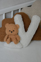Personalized Bouclé Teddy bear Letter Pillow