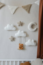 Teddy Bear Wall Decor set with Swing