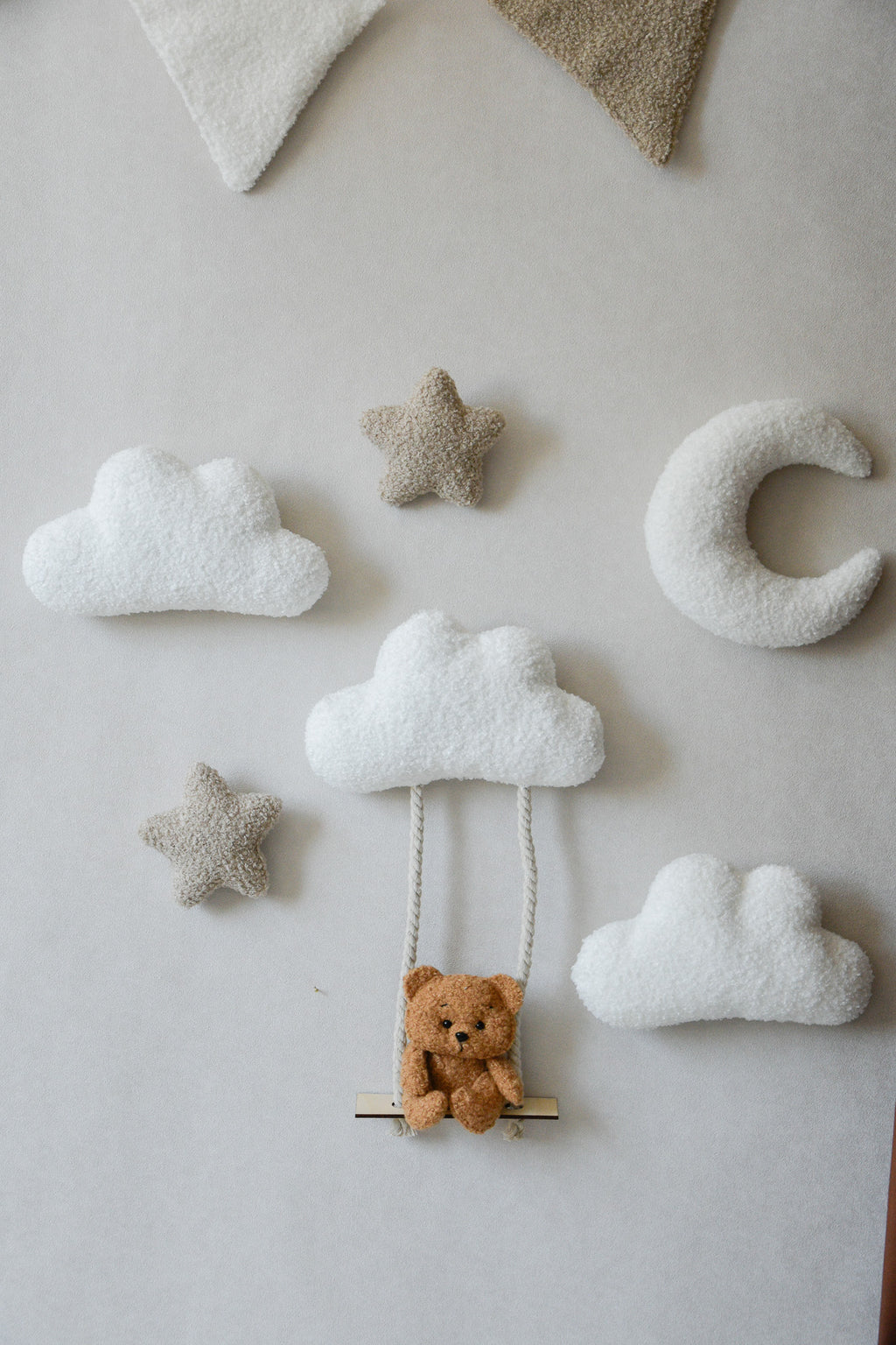 Teddy Bear Wall Decor set with Swing