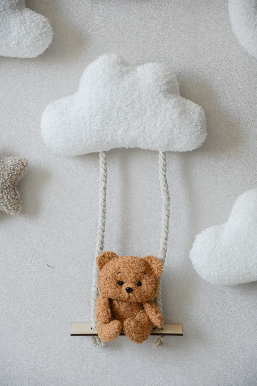 Teddy Bear Wall Decor set with Swing