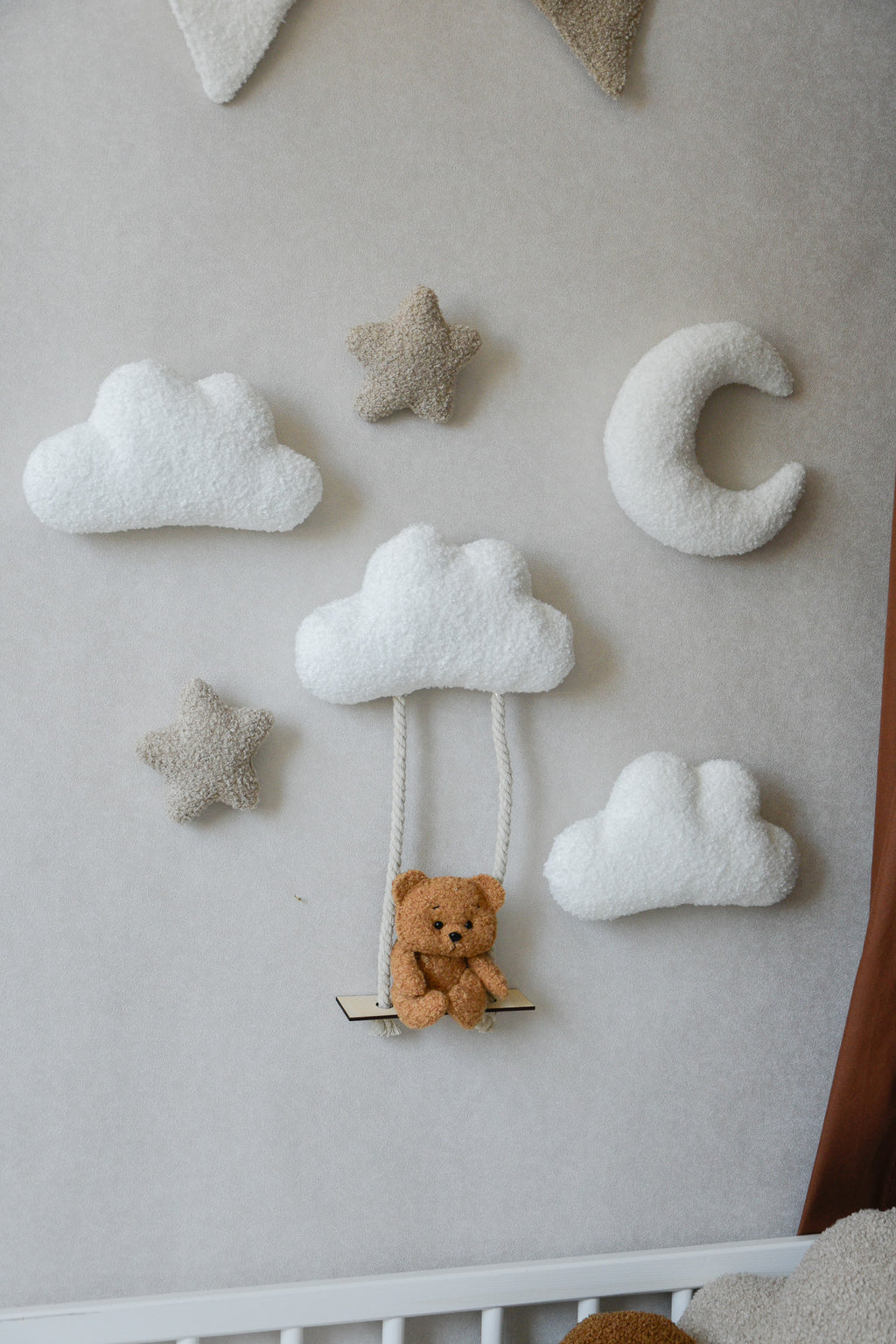 Teddy Bear Wall Decor set with Swing
