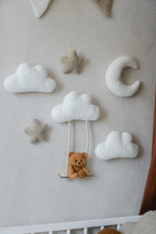 Teddy Bear Wall Decor set with Swing