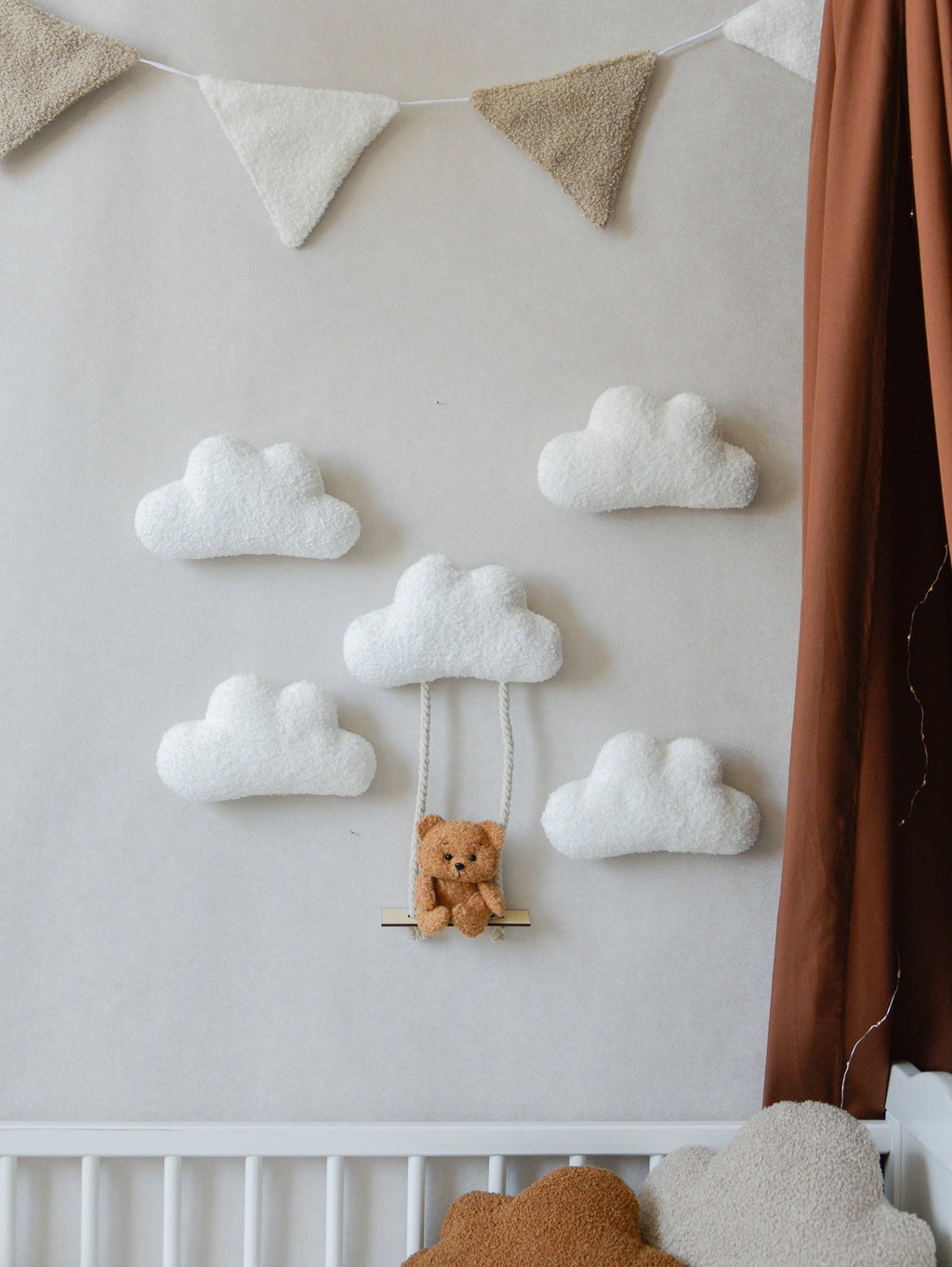 Teddy Bear Wall Decor set with Swing
