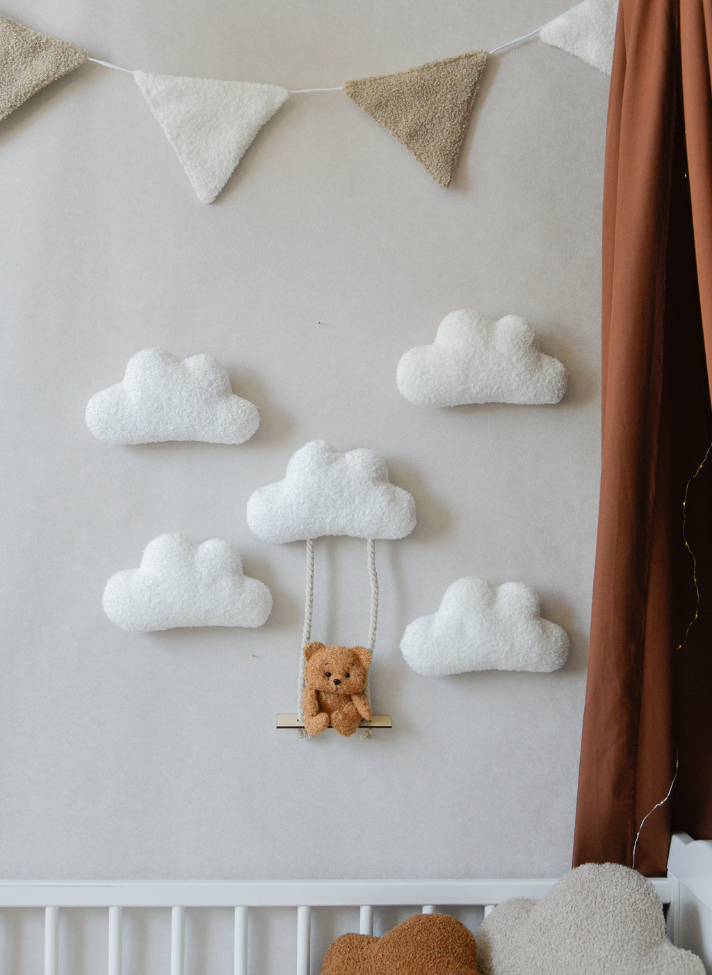 Teddy Bear Wall Decor set with Swing
