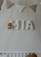 Personalized Bouclé Teddy bear Letter Pillow