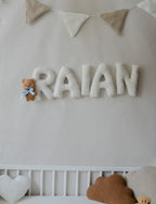 Personalized Bouclé Teddy bear Letter Pillow