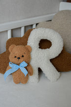 Personalized Bouclé Teddy bear Letter Pillow