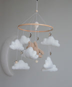Teddy bear baby mobile