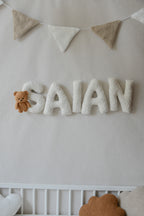 Personalized Bouclé Teddy bear Letter Pillow