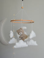 Teddy bear baby mobile