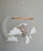 Teddy bear baby mobile