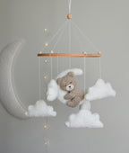Teddy bear baby mobile