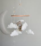 Teddy bear baby mobile