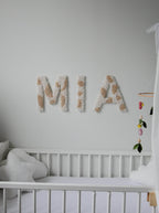 Custom Two-tone Boucle Letter/Name Sign for Nursery - Minidreams Decor