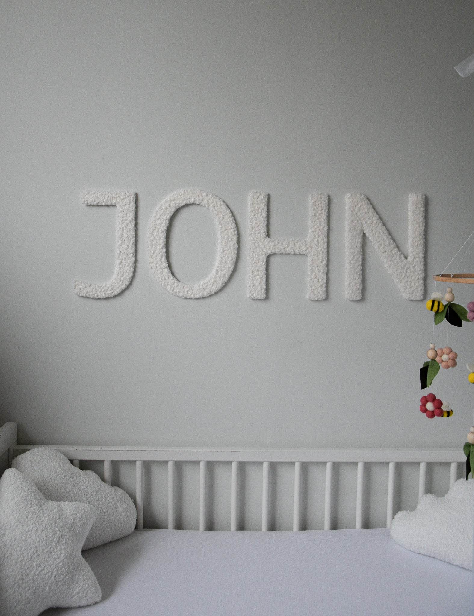 Custom Boucle Letter/Name Sign for Nursery - Minidreams Decor
