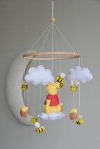 Winnie the Pooh-Themed Floral Baby crib Mobile - Minidreams Decor