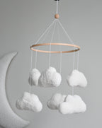 Teddy handmade clouds baby mobile - Minidreams Decor
