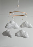 Boucle handmade clouds baby mobile - Minidreams Decor