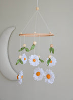 Daisy baby floral nursery mobile - Minidreams Decor