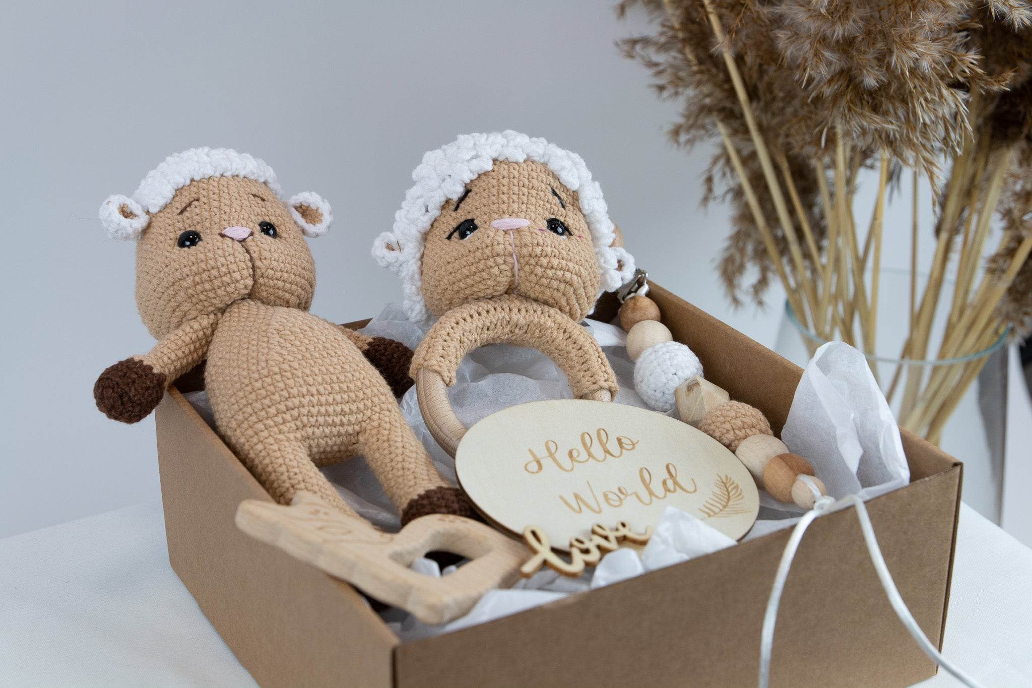 Crochet Sheep Baby Gift Box - Minidreams Decor