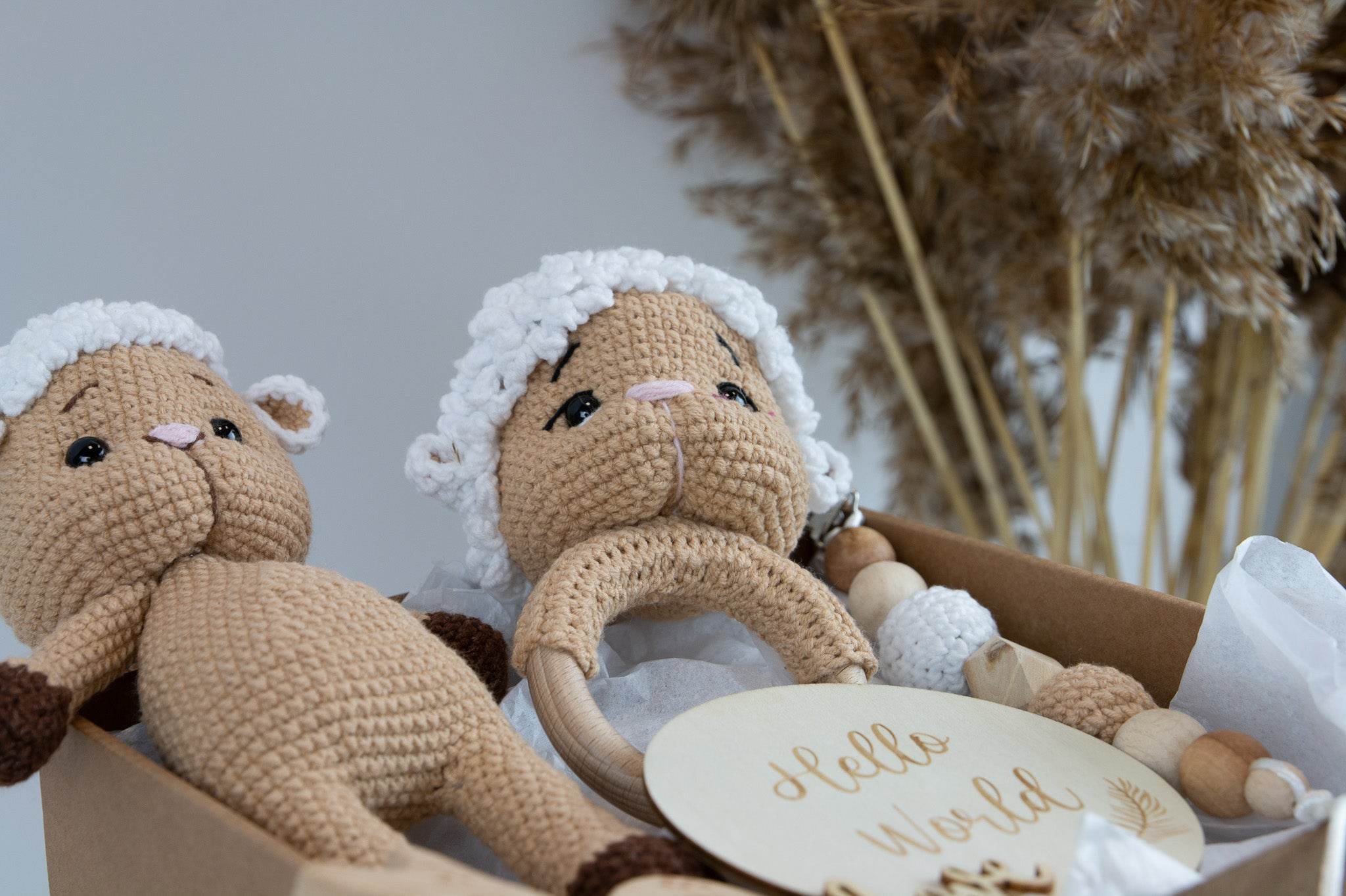 Crochet Sheep Baby Gift Box - Minidreams Decor