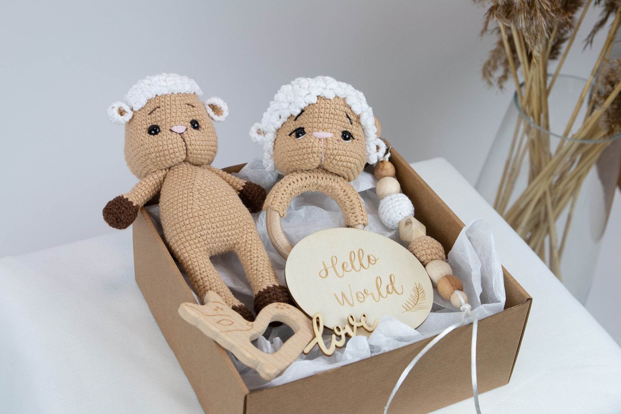 Crochet Sheep Baby Gift Box - Minidreams Decor