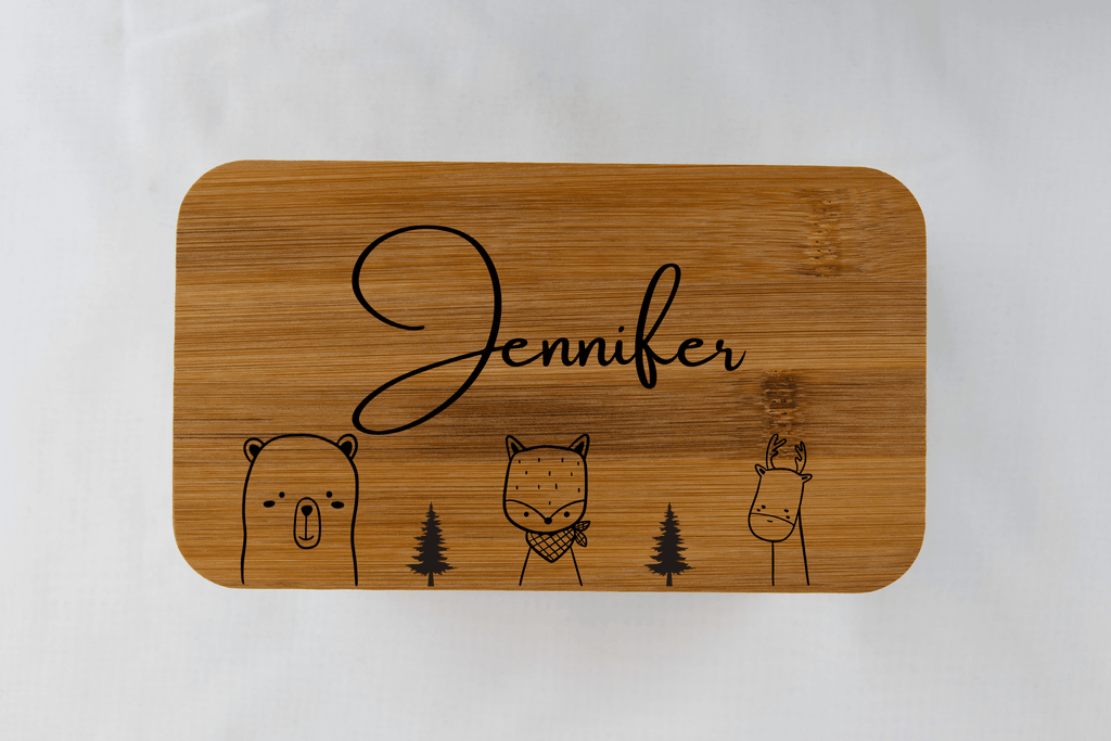 Personalized kids lunch box 1100-1400ml - Forest - Minidreams Decor