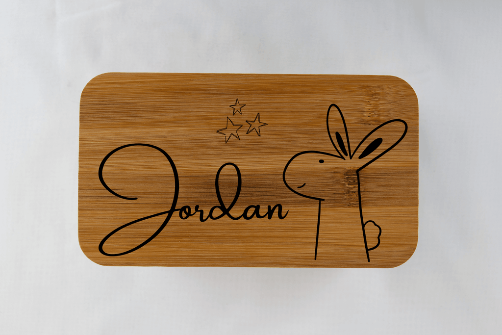 Personalized kids lunch box 1100-1400ml - Bunny - Minidreams Decor