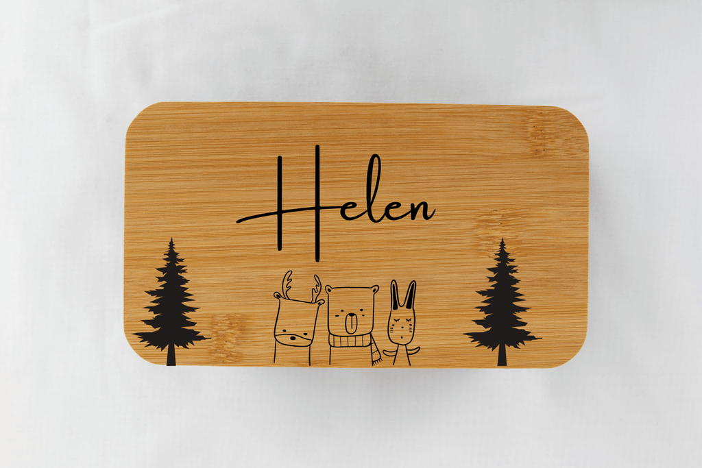 Personalized kids lunch box 1100-1400ml - Forest - Minidreams Decor
