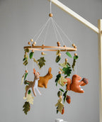 Woodland mobile with forest animals - Minidreams Decor