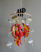 Harry Potter themed mobile, Wizard, Phoenix, Flying keys, Lighting bolt - Minidreams Decor