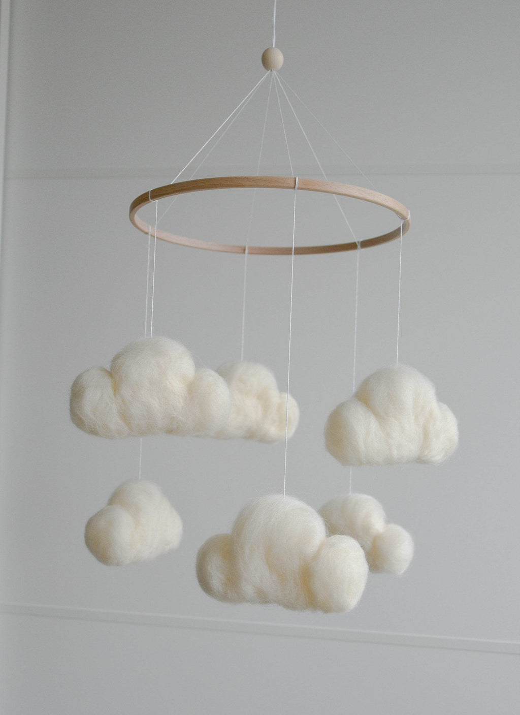 Felted cloud mobile - Minidreams Decor