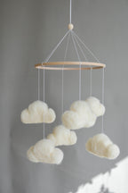 Felted cloud mobile - Minidreams Decor
