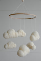 Felted cloud mobile - Minidreams Decor
